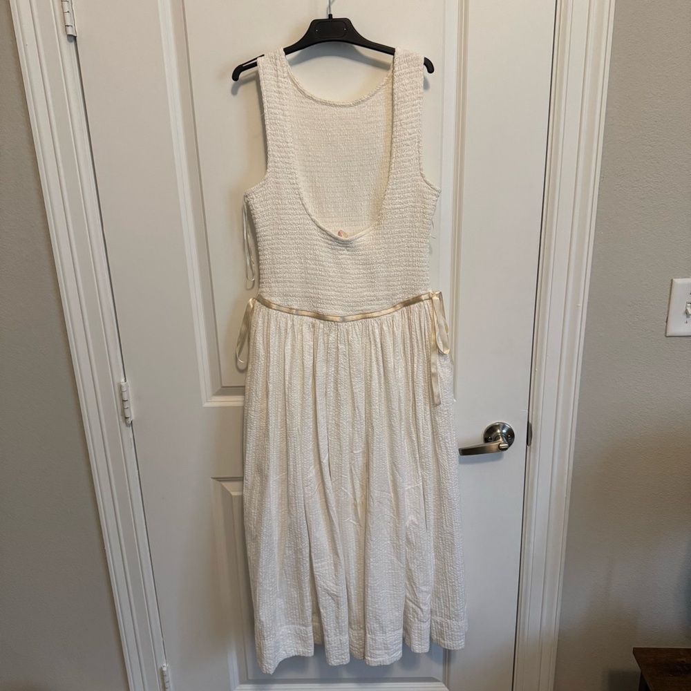 Free People seersucker nightingale Midi Dress Xs - Picture 4 of 4